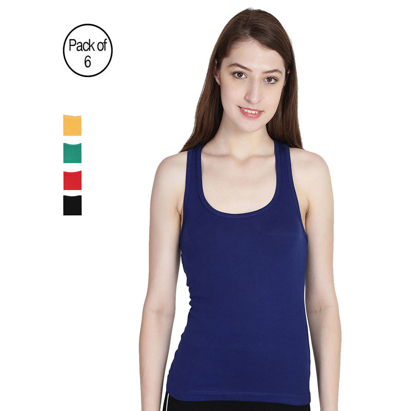 Leading Lady Pack Of 6 Cami Top - Multi-Color (L)