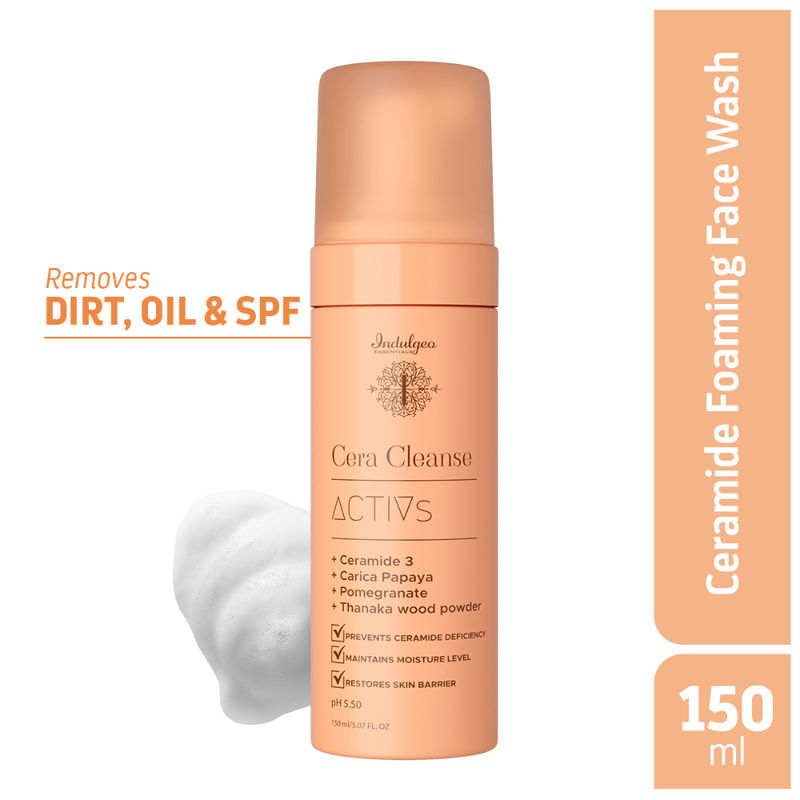 Indulgeo Essentials Cera Cleanse - Ceramide Foaming Face Wash For All Skin Types