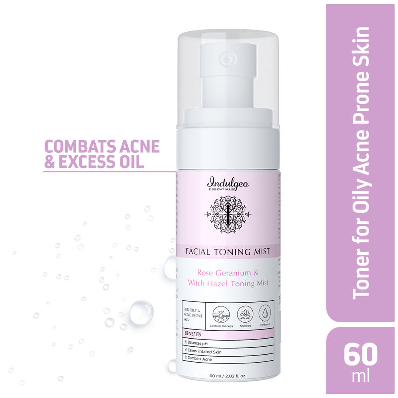 Buy Indulgeo Essentials Rose Geranium Witch Hazel Toning Mist
