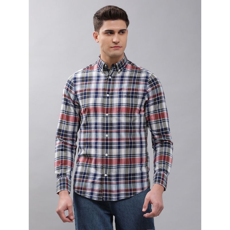 GANT Men Multi-Color Checks Regular Shirt (2XL)