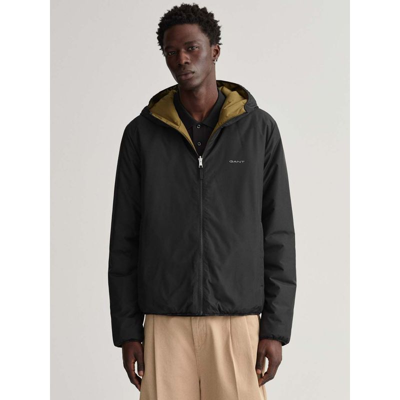 GANT Men Black Solid Regular Fit Jacket (M)