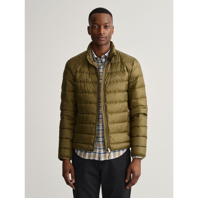 GANT Men Green Patterned Regular Fit Jacket (L)