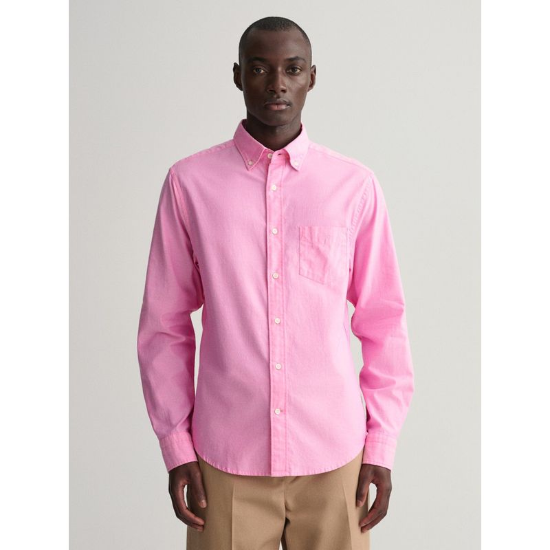 GANT Men Regular Pink Oxford Shirt (S)