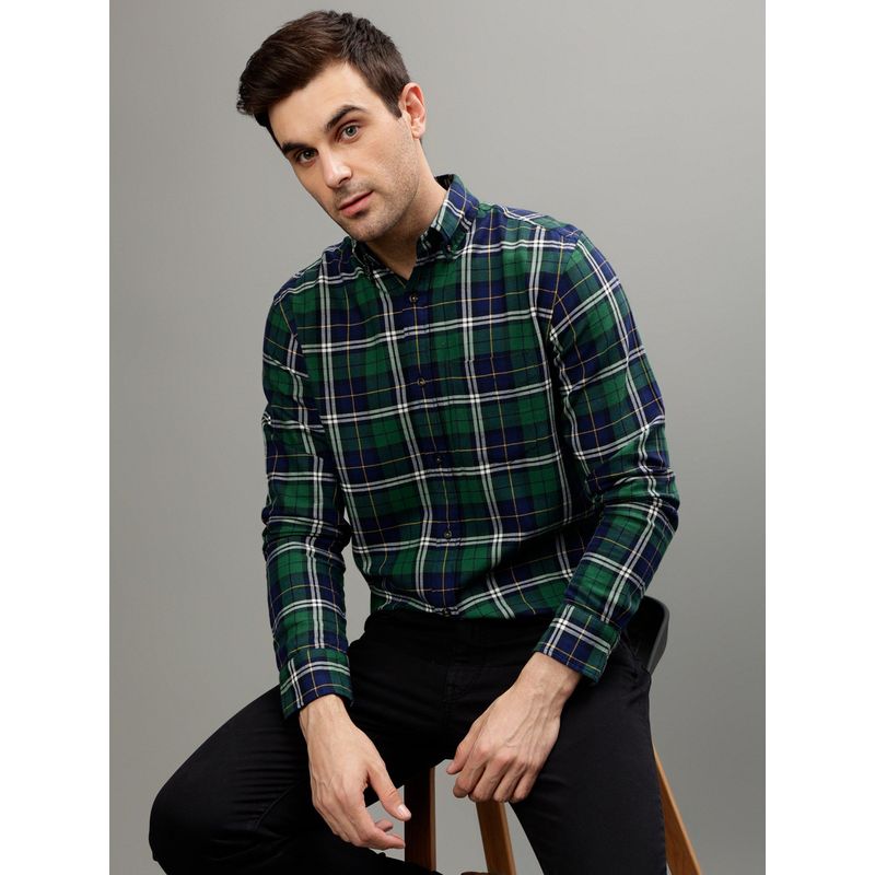 GANT Tartan Checked Button-Down Collar Casual Shirt (38)