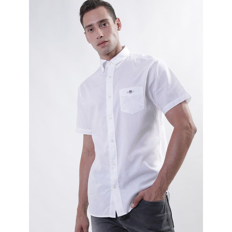 GANT Button-Down Collar Cotton Linen Casual Shirt (38)