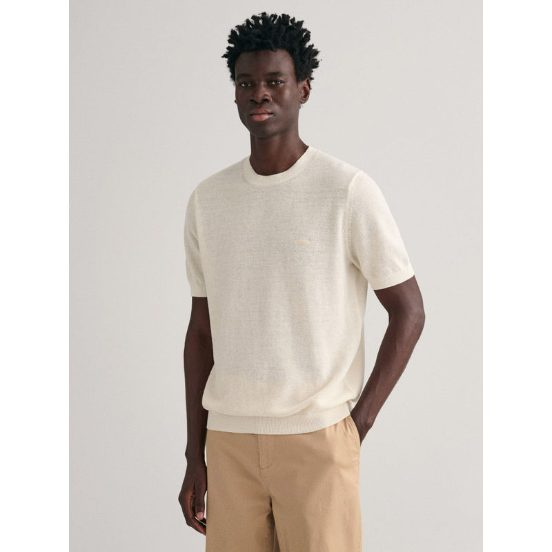 GANT Round Neck Short Sleeves Pullover Sweater (L)
