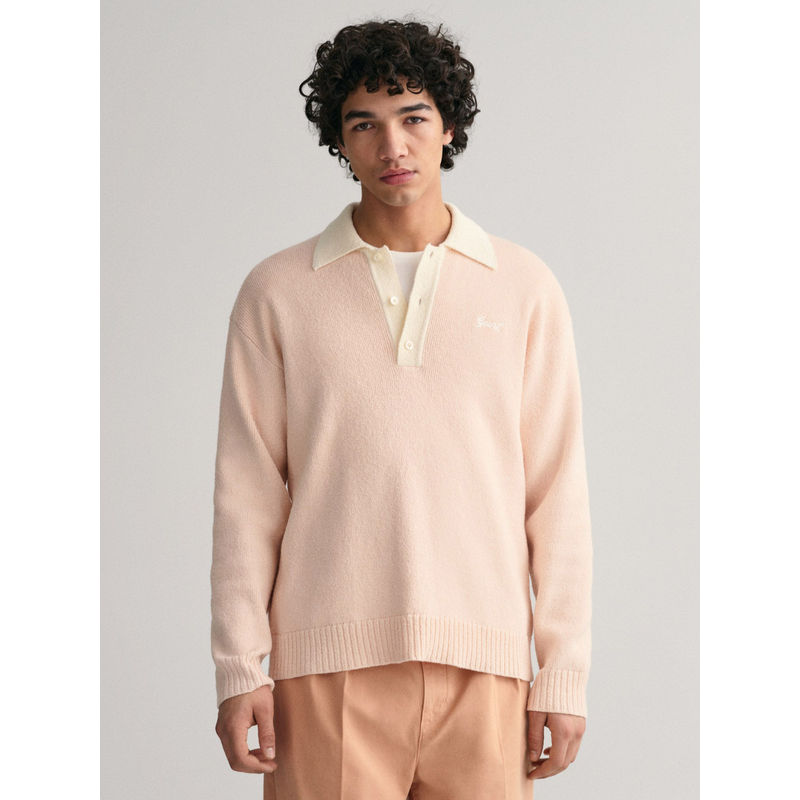 GANT Shirt Collar Ribbed Pullover Sweater (XL)