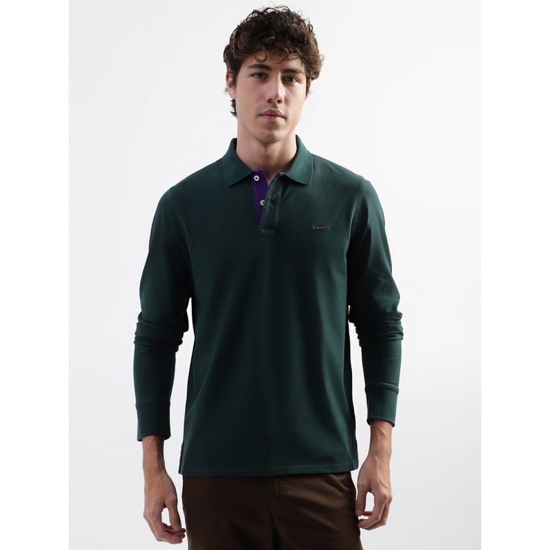 GANT Long Sleeves Polo Collar Pure Cotton T-Shirt (S)