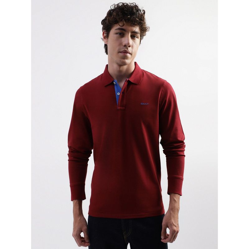 GANT Long Sleeves Polo Collar Pure Cotton T-Shirt (S)