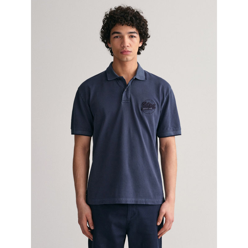 GANT Polo Collar Short Sleeves Relaxed Fit Pure Cotton T-Shirt (XL)