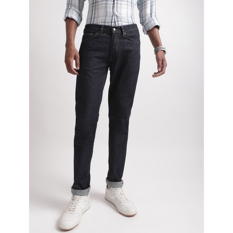 GANT Men Slim Fit Cotton Dark Shade Jeans (38)