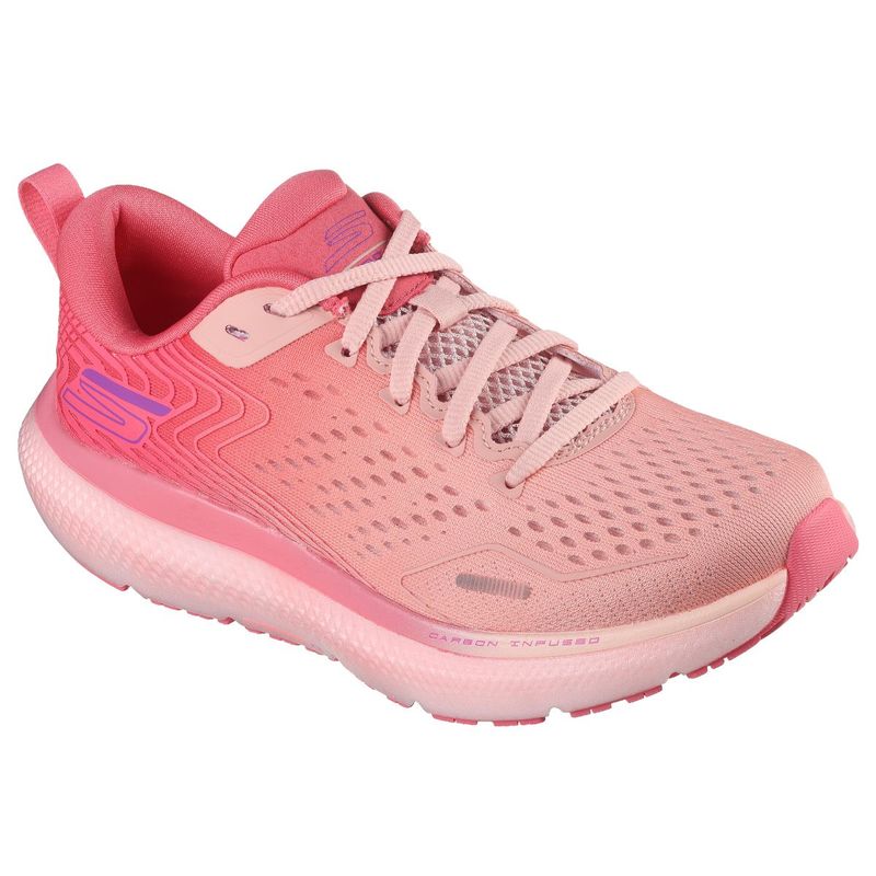 SKECHERS Go Run Ride 11 Pink Running Sports Shoes (UK 4)