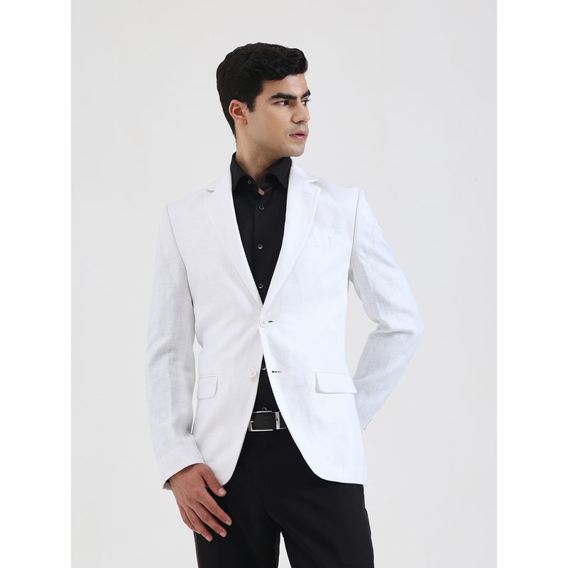 JB Studio Men Linen White Blazer (38)
