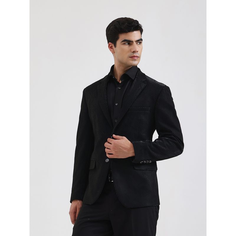 JB Studio Printed Black Blazer (38)