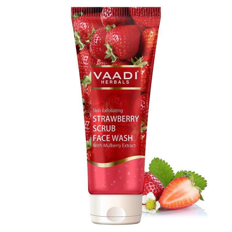Vaadi Herbals Strawberry Scrub Face Wash With Mulberry Extract