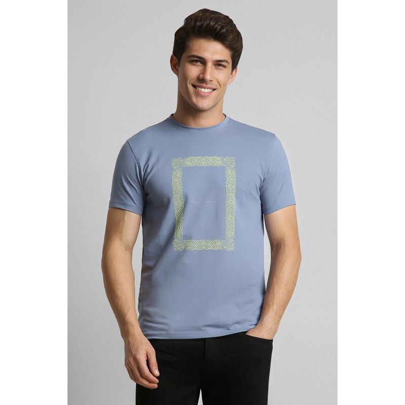 Simon Carter Blue T-Shirt for Men (S)
