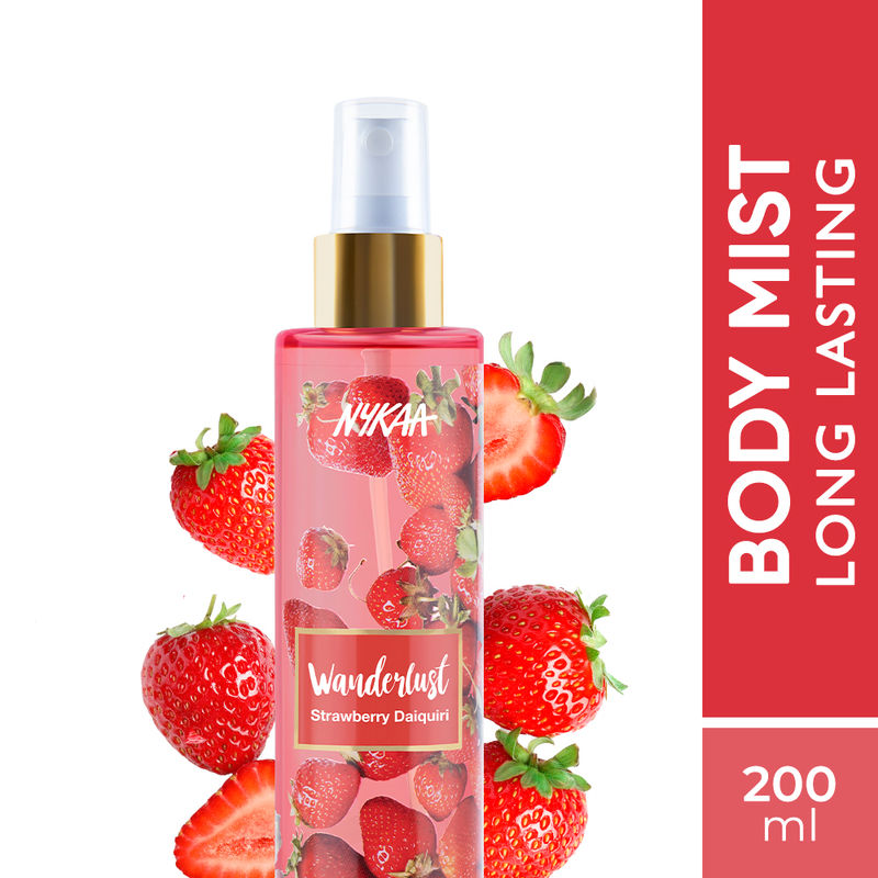 Wanderlust Strawberry Daiquiri Fruity Perfume Mist with Strawberry & Violet for Body & Hair