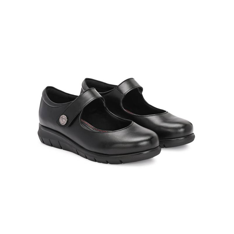 Delize Black Women Vegan Leather Comfort Ballerina (UK 3)