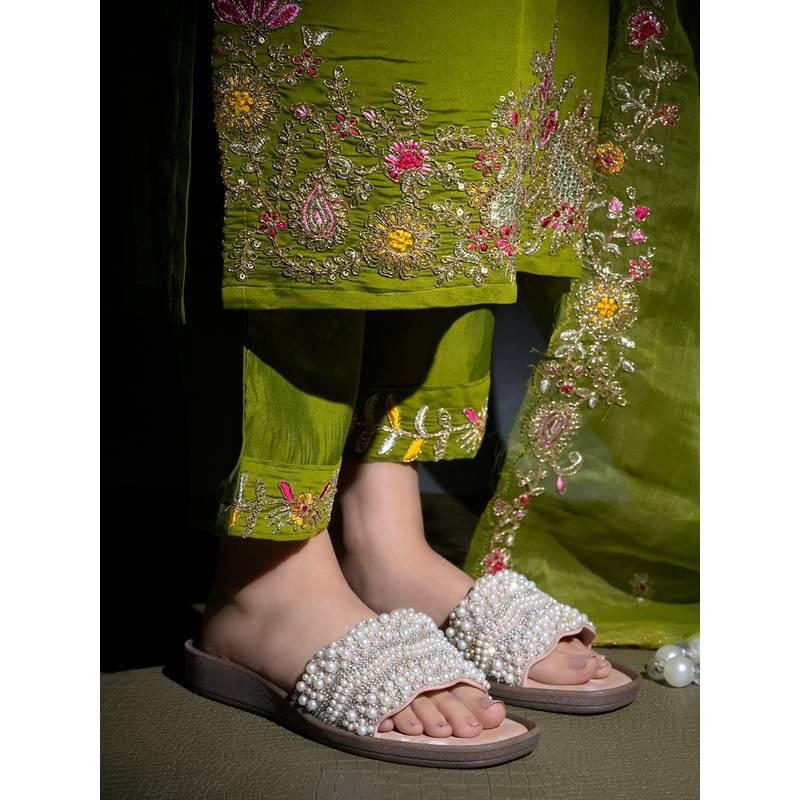 HVNLY by Shoetopia Women Rose Gold Flats (EURO 40)