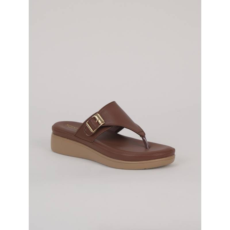 SCENTRA Women Brown Comfort Sandals (EURO 36)