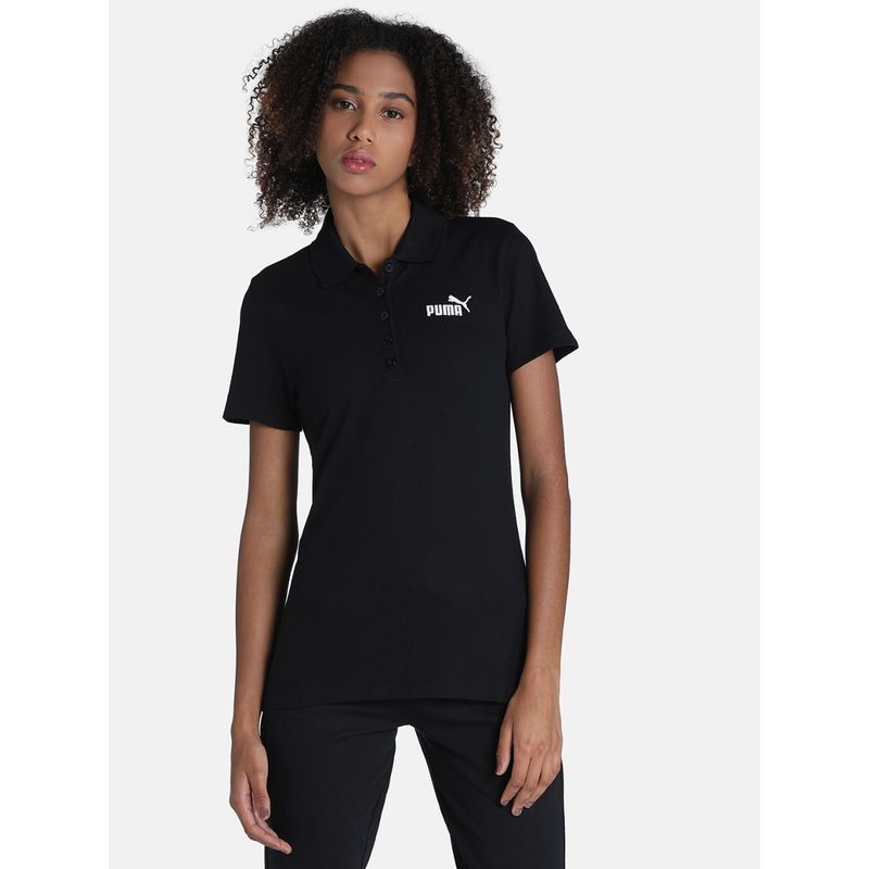 Puma Ess Womens Black Polo T-Shirt (XS) PUMA Womens 2019 Slim Stretch Polo