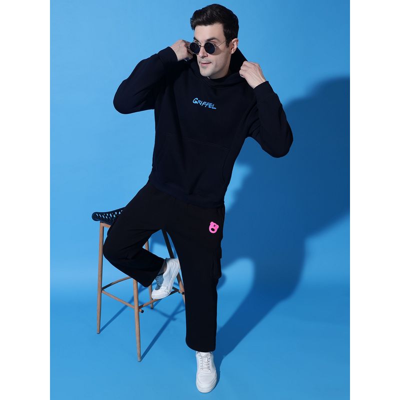 Griffel Men Blue Printed Causal Co-Ord Set (S)