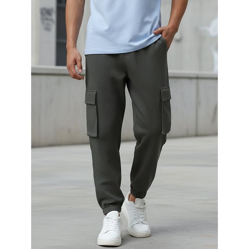 Bewakoof Air 1.0 Men's Grey Oversized Cargo Joggers (S)
