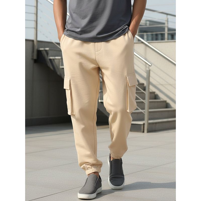Bewakoof Air 1.0 Men's Brown Oversized Cargo Joggers (2XL)