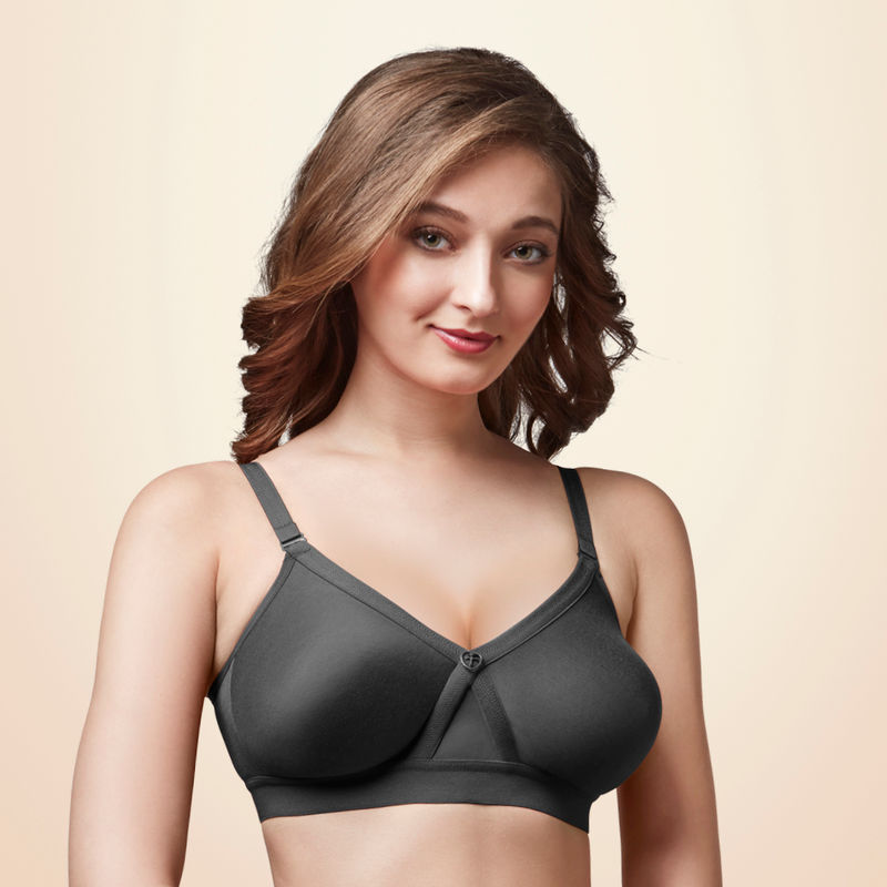 Trylo ALPA Women Non Wired Soft Full Cup Bra - Black (34D)