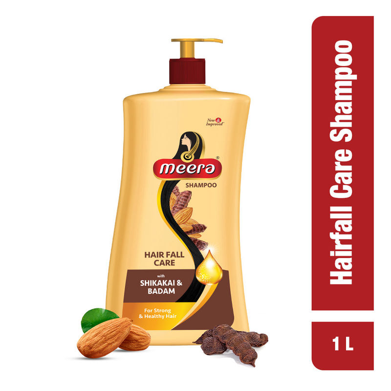 Meera Hairfall Care Shampoo, With Goodness Of Badam and Shikakai (1 Litre)