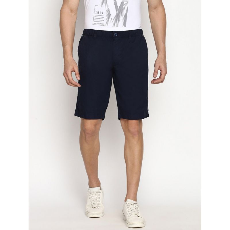 Van Heusen Athleisure Men Soft Touch & Functional Pockets Shorts - Navy (S)