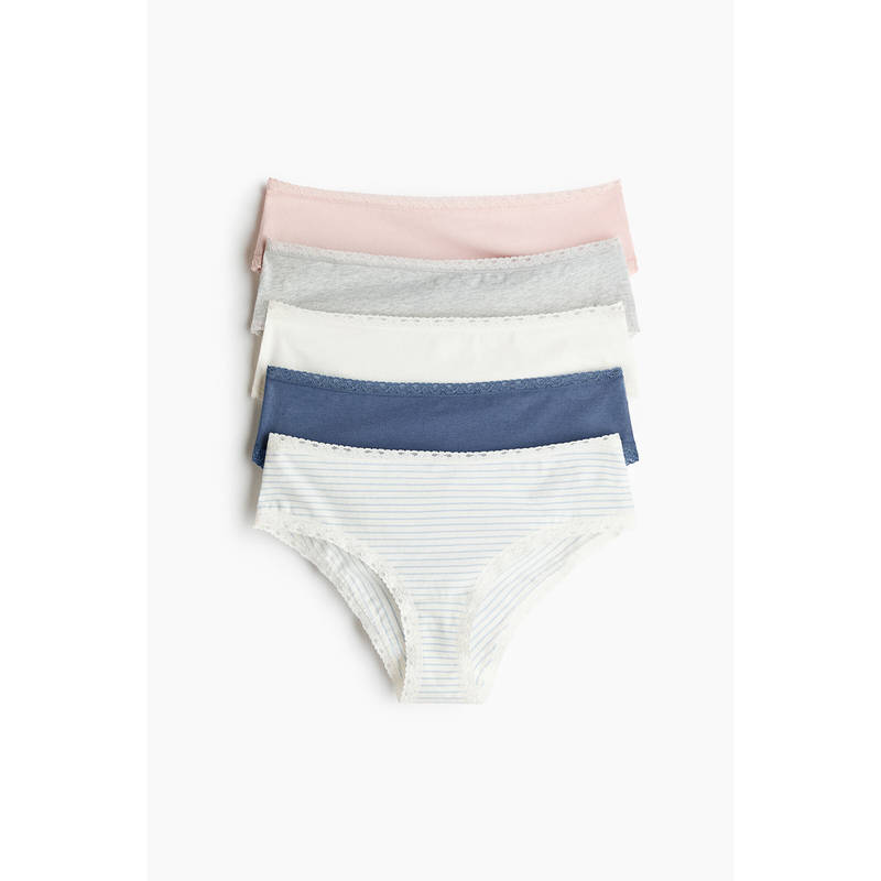 H&M Women Multi-Color 5-pack cotton hipster briefs (L)