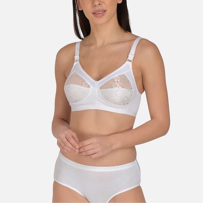 Mod & Shy Women Lacy Solid Lingerie Set - White (32D)