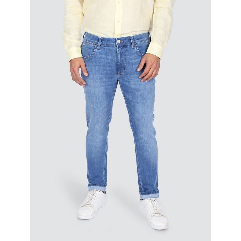 Wrangler Men Blue Bostin Slim Fit Mid Rise Jeans (32)
