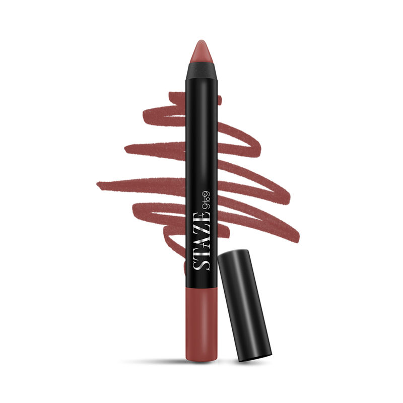 STAZE 9 To 9 Pout On Matte and Smudgeproof Lip Crayon - 04 Coffee Talk