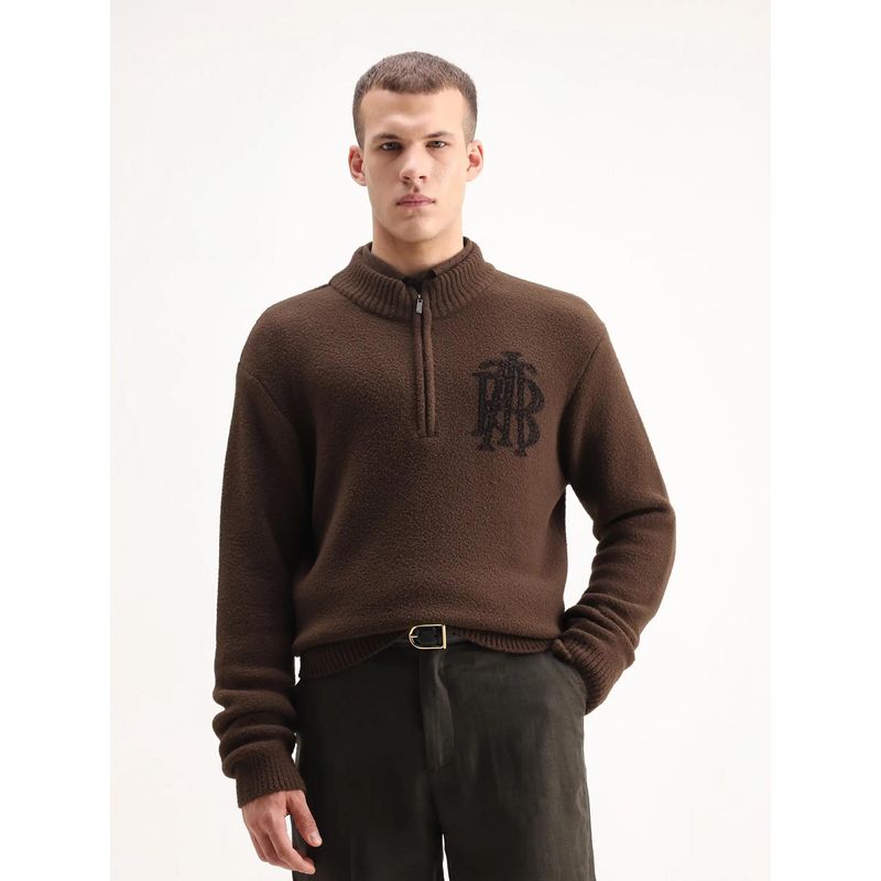 Rare Rabbit Regular Fit Plain Sweater (M)