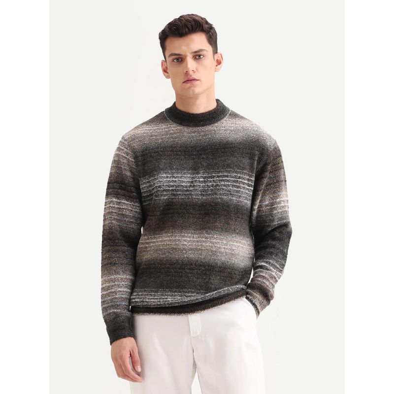 Rare Rabbit Regular Fit Colorblock Sweater (M)