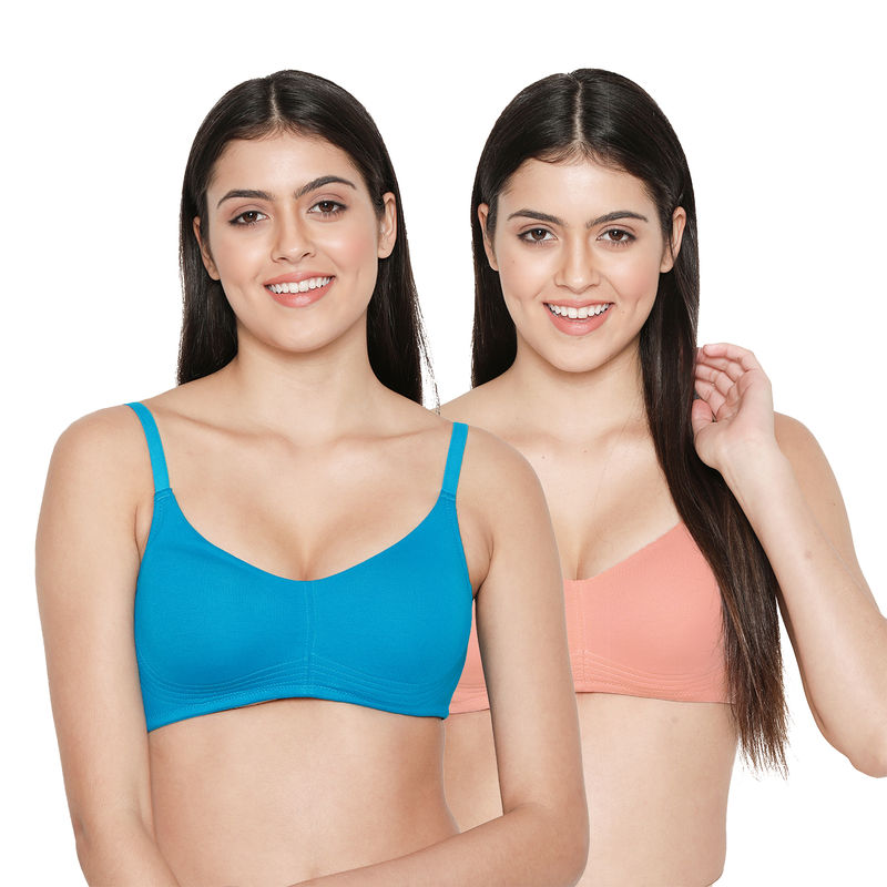 Buy Susie by Shyaway Wirefree Full Coverage Bottom Encircled Non-Padded  Bra-(Pack of 2) Online
