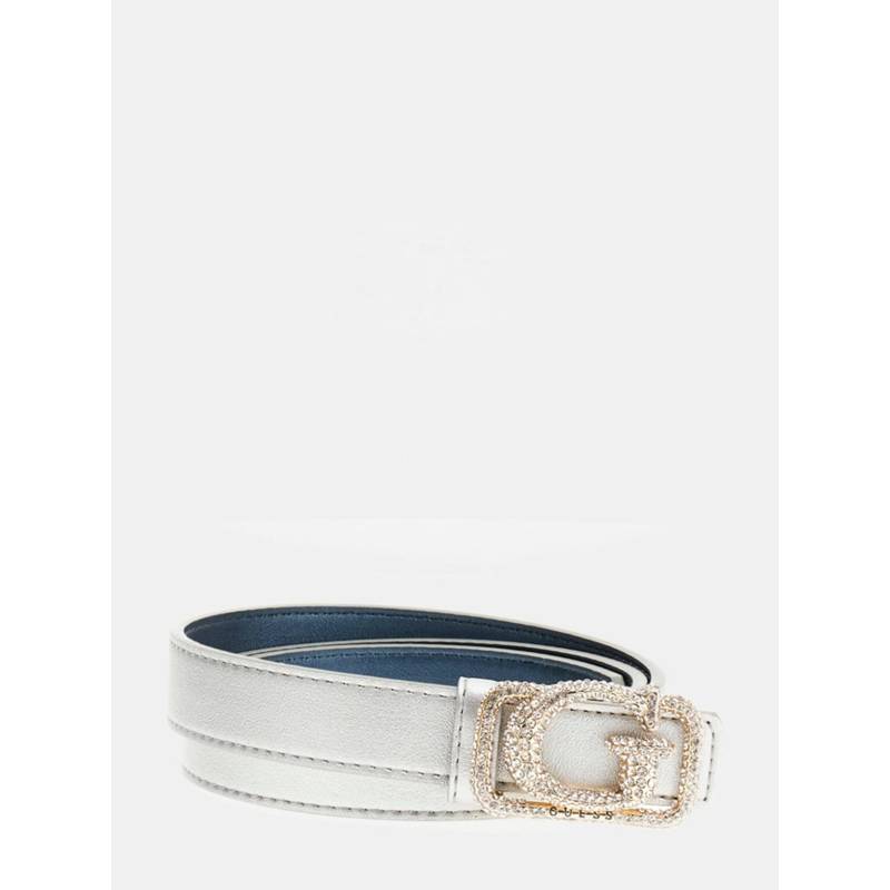 Guess White Polyester Solid Women Casual Belt (M)