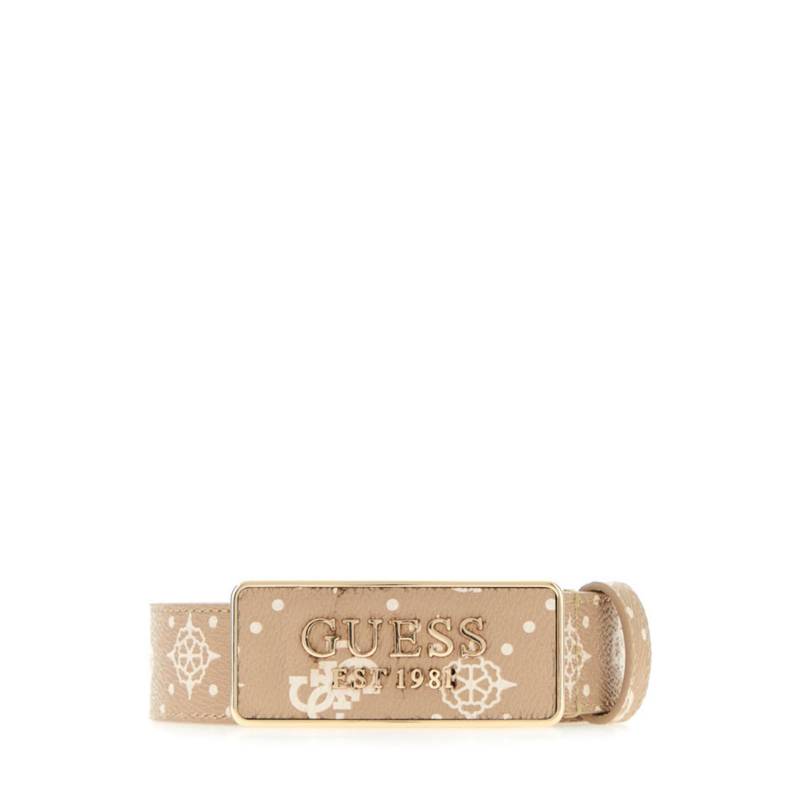 Guess Nude Polyester Printed Women Casual Belt (S)