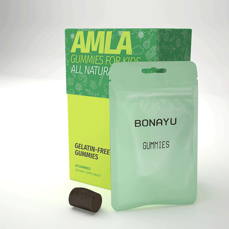 BonAyu All Natural Amla Gummies for Kids Gluten and Gelatin Free
