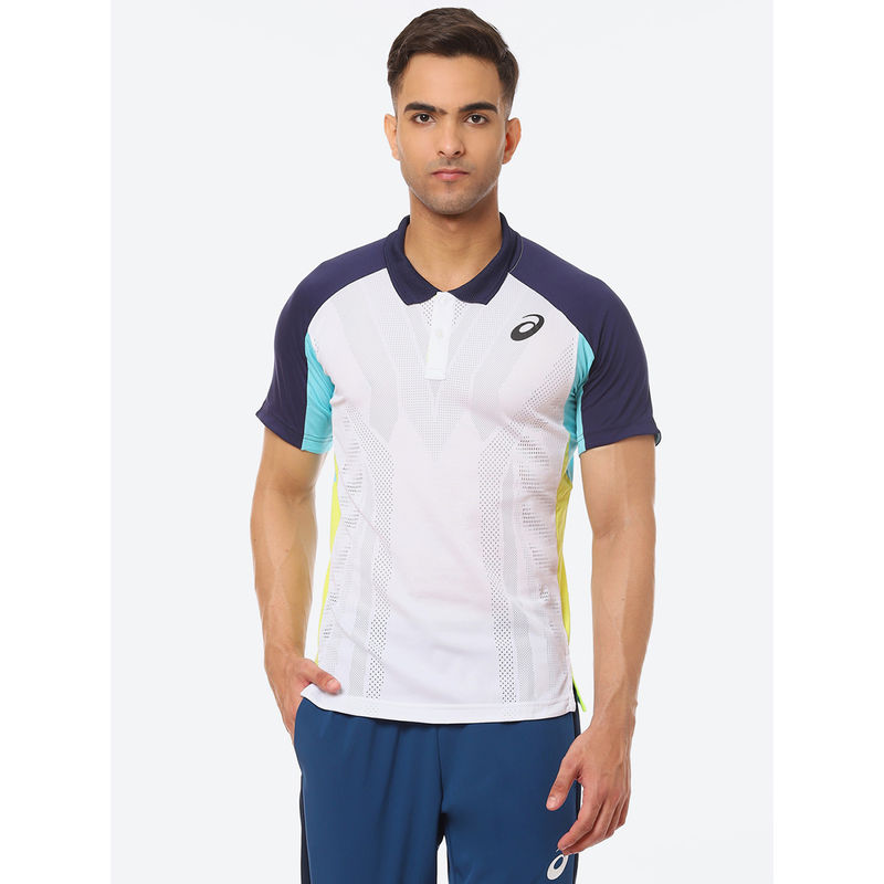 Asics Match Actibreeze Polo White Men Tennis T-Shirts (S)
