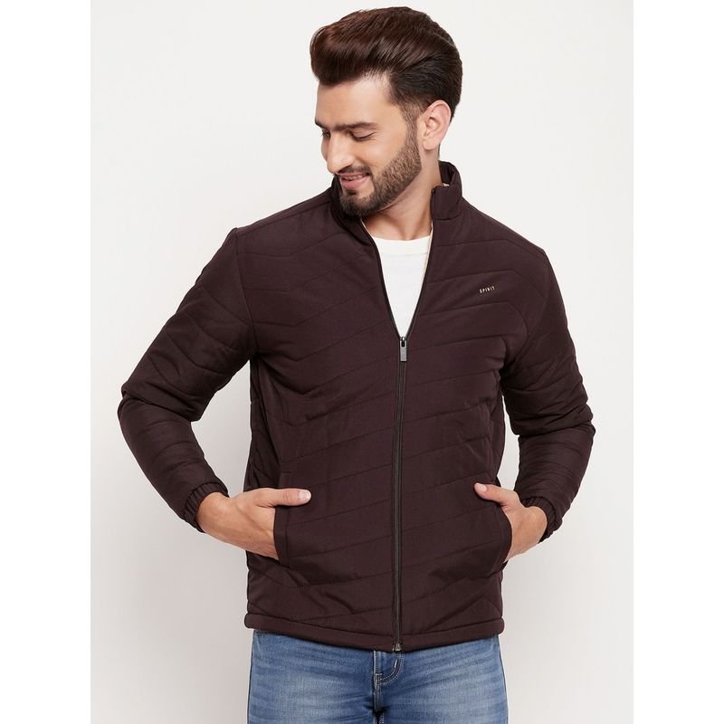 SPIRIT Mens Wine Solid Jacket (XL)