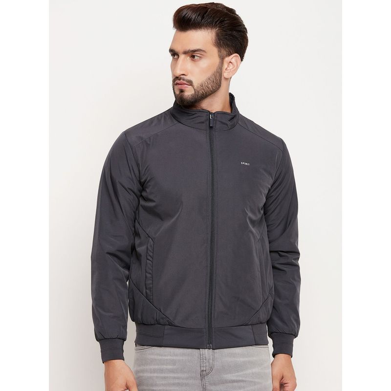 SPIRIT Mens Grey Solid Jacket (5XL)