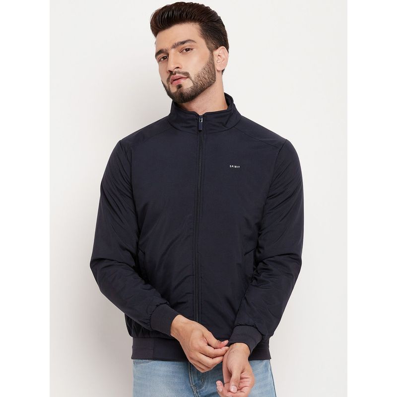 SPIRIT Mens Navy Solid Jacket (L)