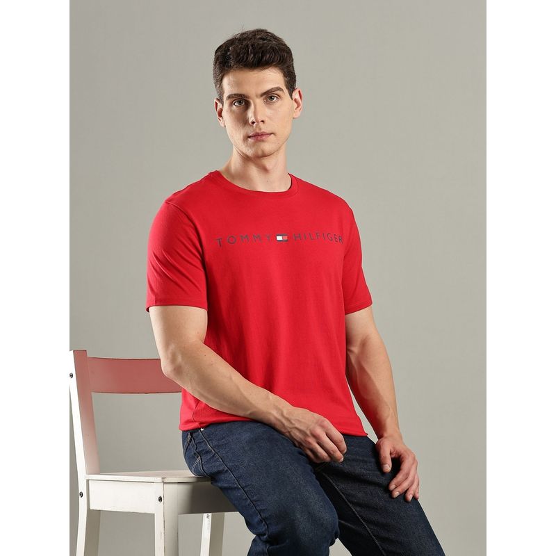 Tommy Hilfiger Red Cotton Mens T-Shirt main image 0