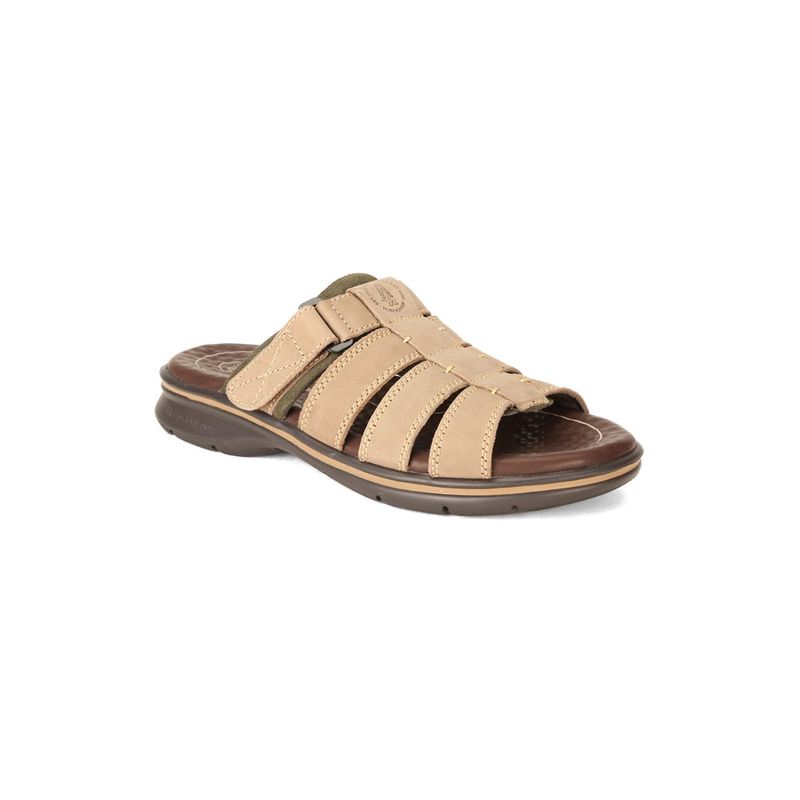 Hush Puppies Solid Khaki Sandals (UK 10)
