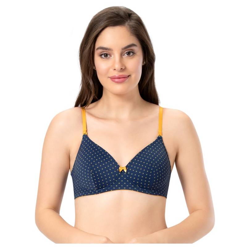 Amante Delicate Dots Padded Non-Wired T-Shirt Bra - Blue (32C)