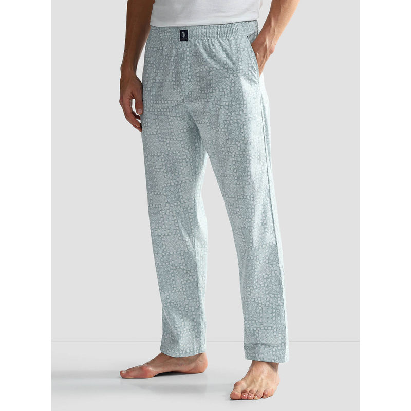 U.S. POLO ASSN. Mid Rise Printed Oelp7 Lounge Track Pants (M)