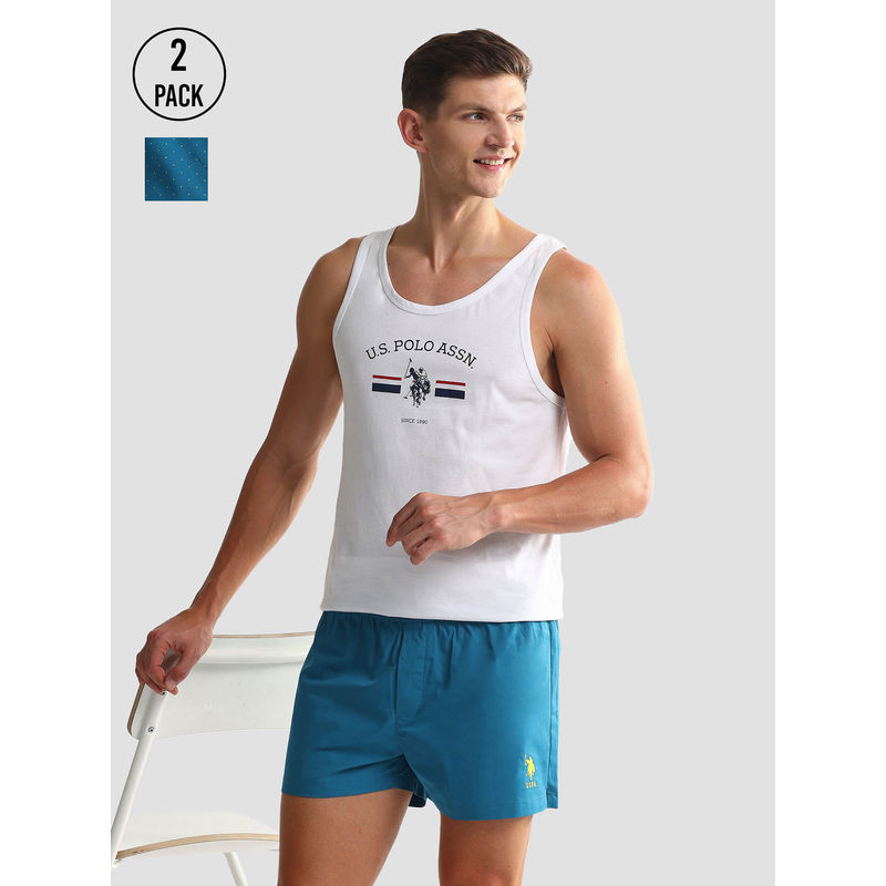 U.S. POLO ASSN. Mid Rise Solid Oex05 Shorts (Pack of 2) (S)